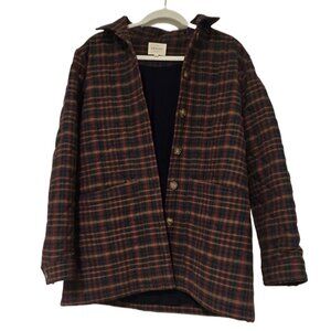 NWOT Sezane Will Jacket Ivan Burgundy Tartan